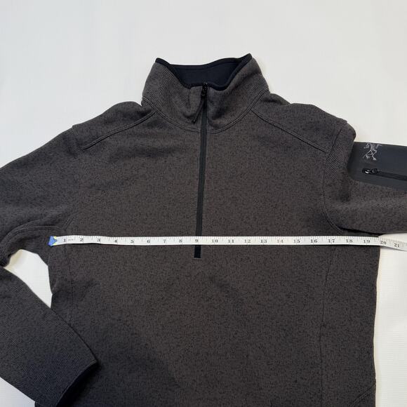 Arc'teryx Sweater Womens Medium Gray Covert Zip Neck Fleece Pullover Hiking - Picture 7 of 10